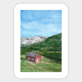 Norwegian House in the Countryside Sticker